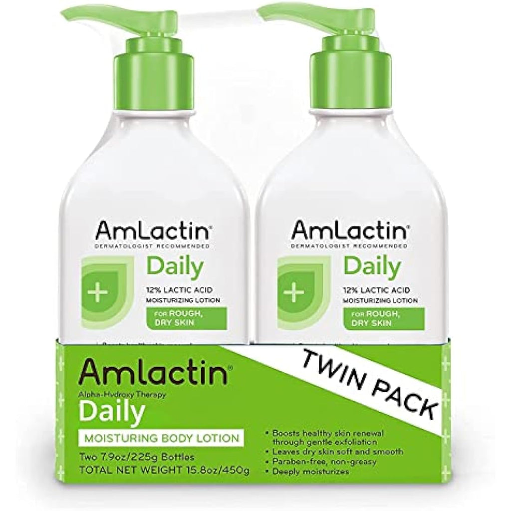 AmLactin Daily Moisturizing Body Lotion - 2 Pack (7.9 oz) Lactic Acid