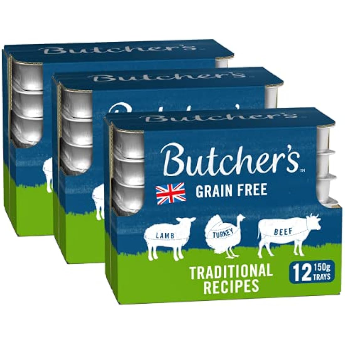 Butcher's Grain Free Wet Dog Food Trays – Traditional Recipes (36 x 150g)