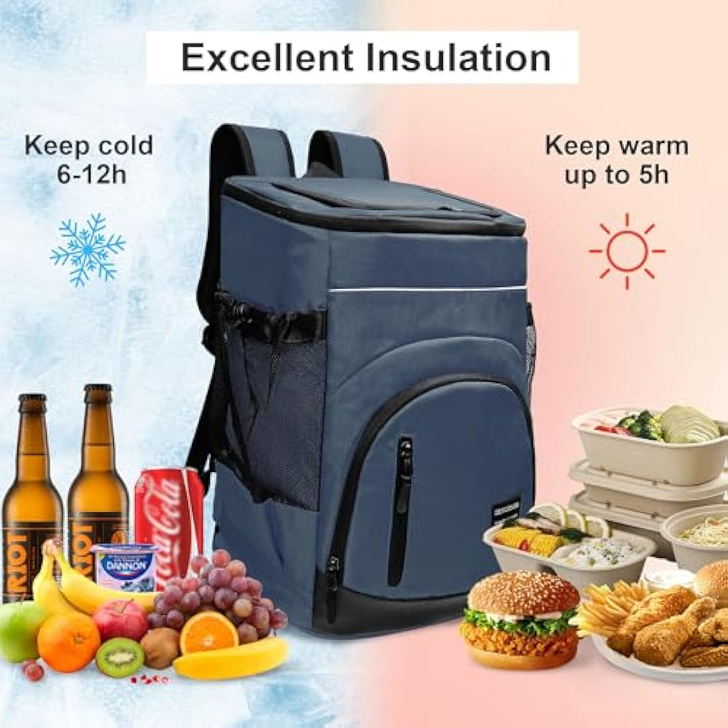 Outplea 30L Insulated Cooler Backpack – 36 Can Leak Proof Soft Bag