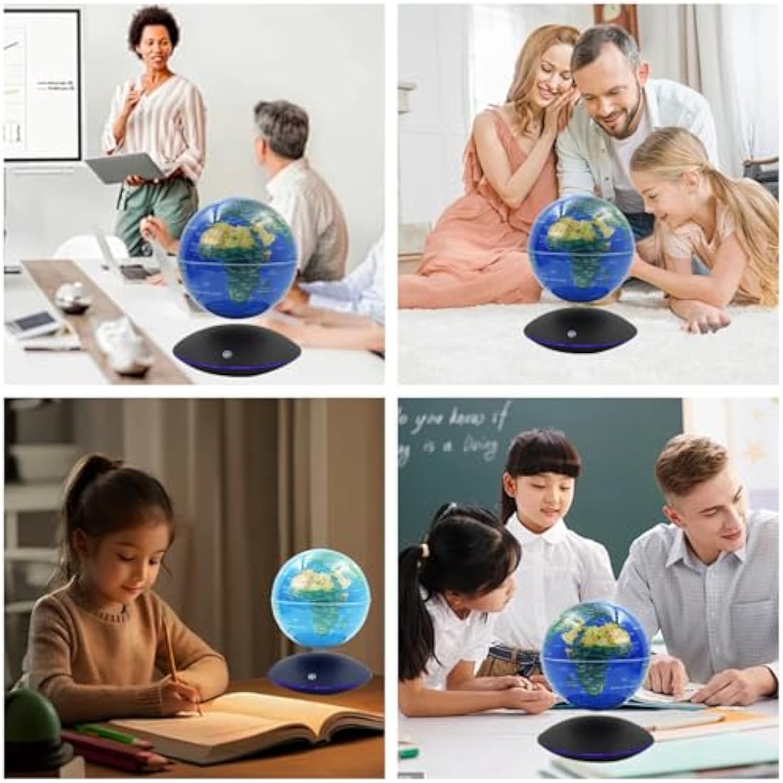 Jolof Store Magnetic Levitation Floating Globe with 7-Color LED Lights