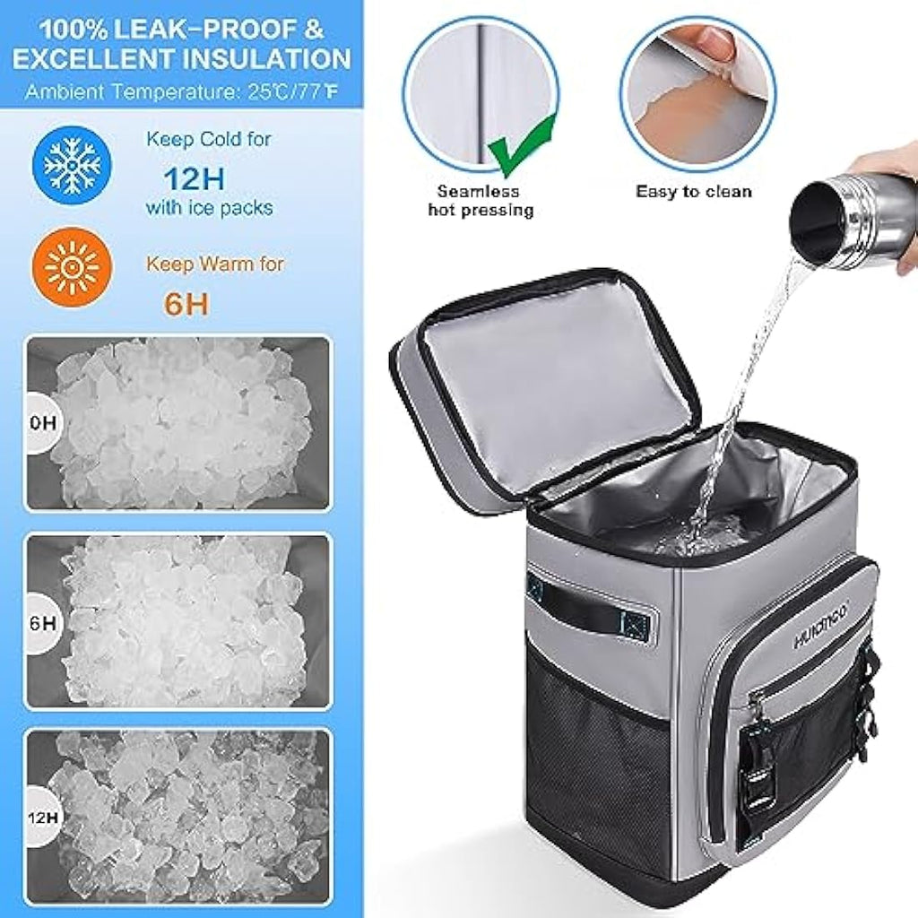 Hulongo Insulated Cooler Backpack | 35-Can Large Leakproof Waterproof Bag