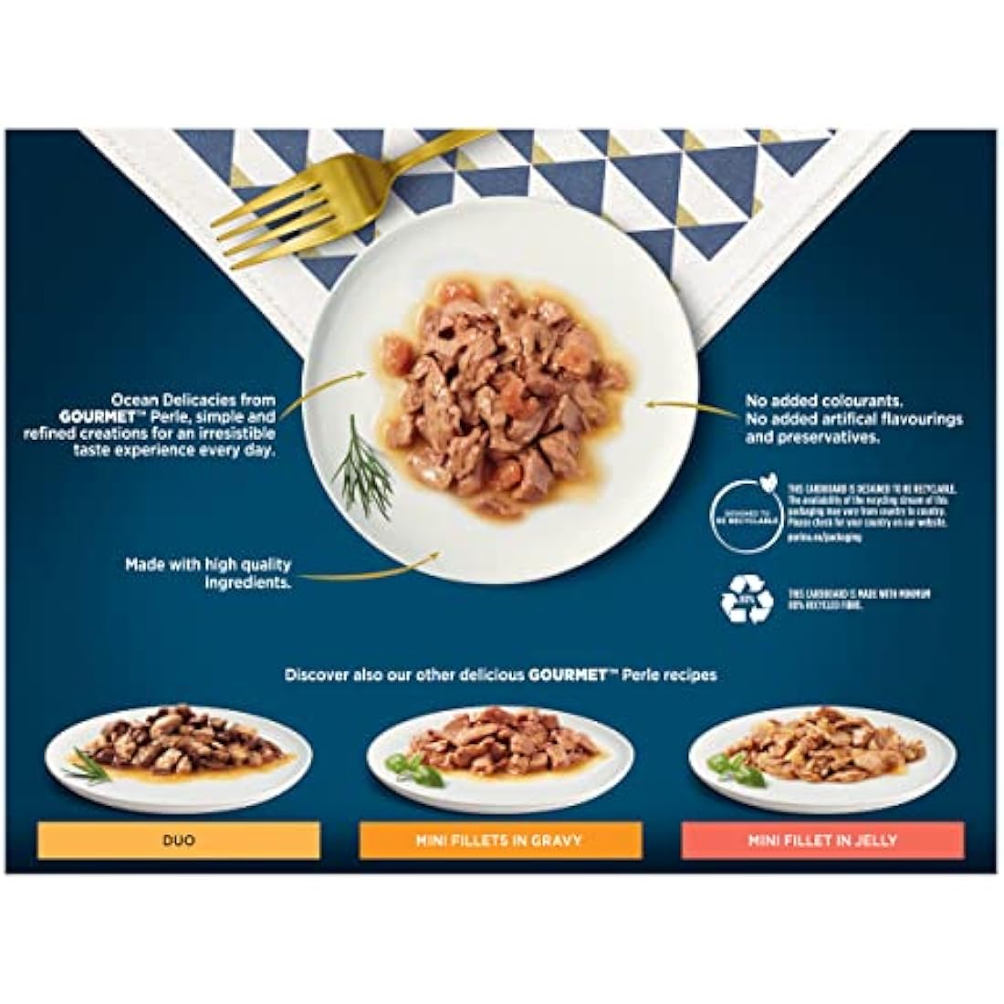 Gourmet Perle Mini Fillets Wet Cat Food - Ocean Fish Selection 48x85g