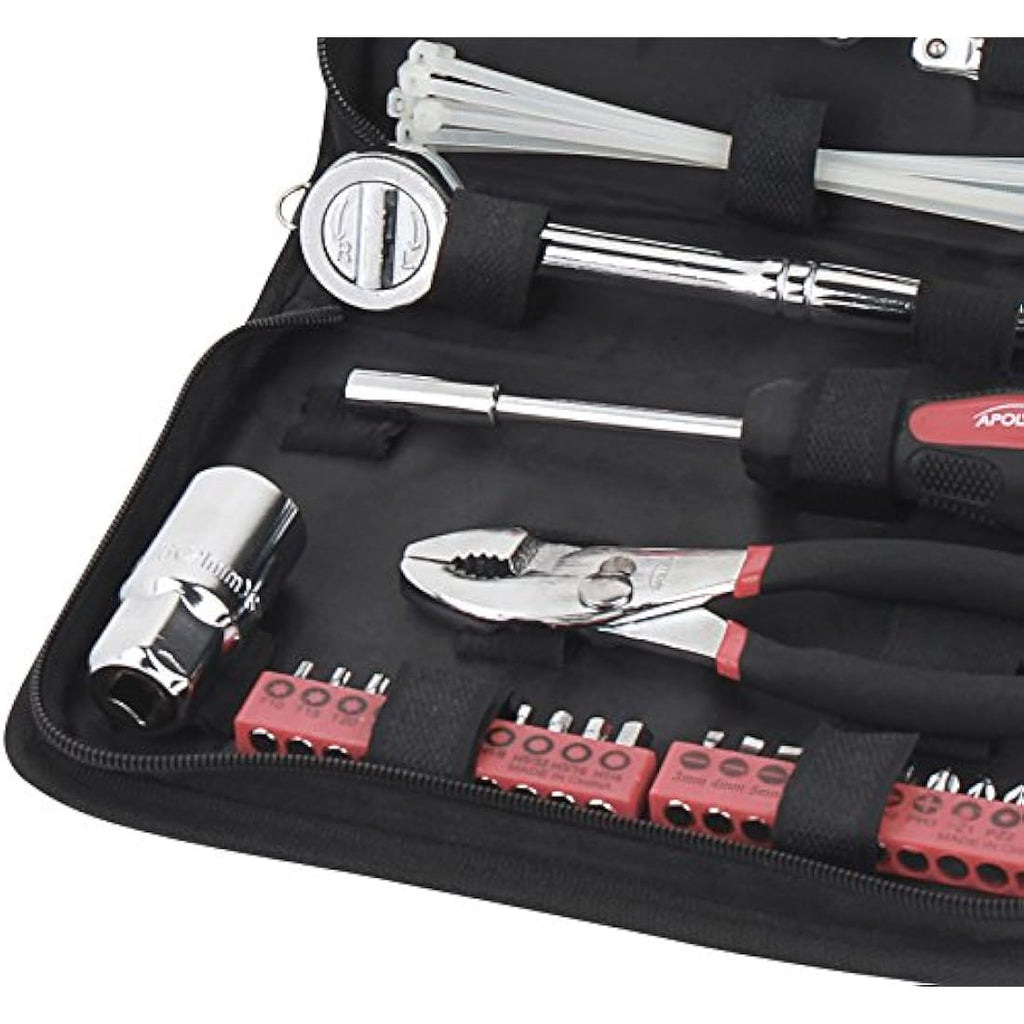 Apollo Tools 56 Piece Metric Auto Tool Set – Compact Car Repair Kit