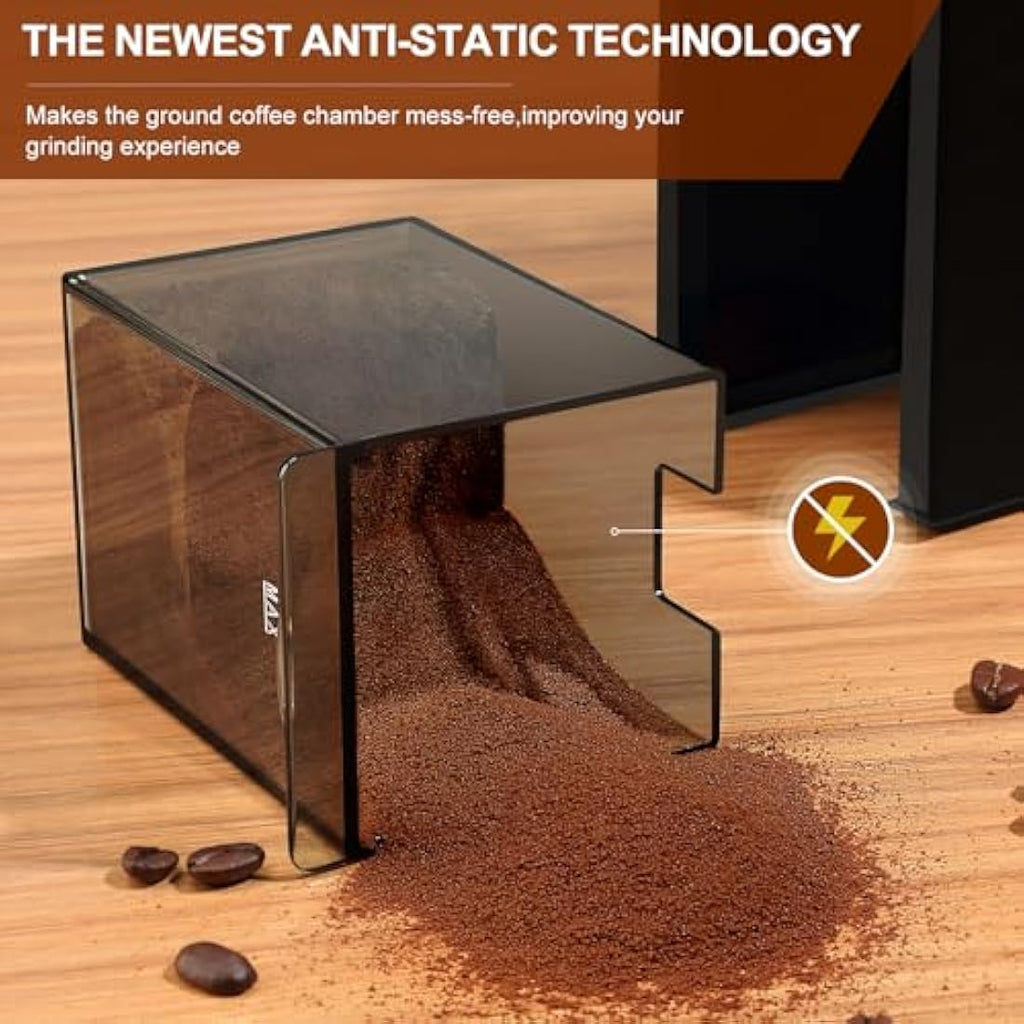 KINRAINAFLY Electric Burr Coffee Grinder | 28 Settings for Espresso