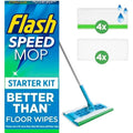 Flash Speedmop Floor Cleaner Starter Kit | 1 Handle + 8 Refill Pads