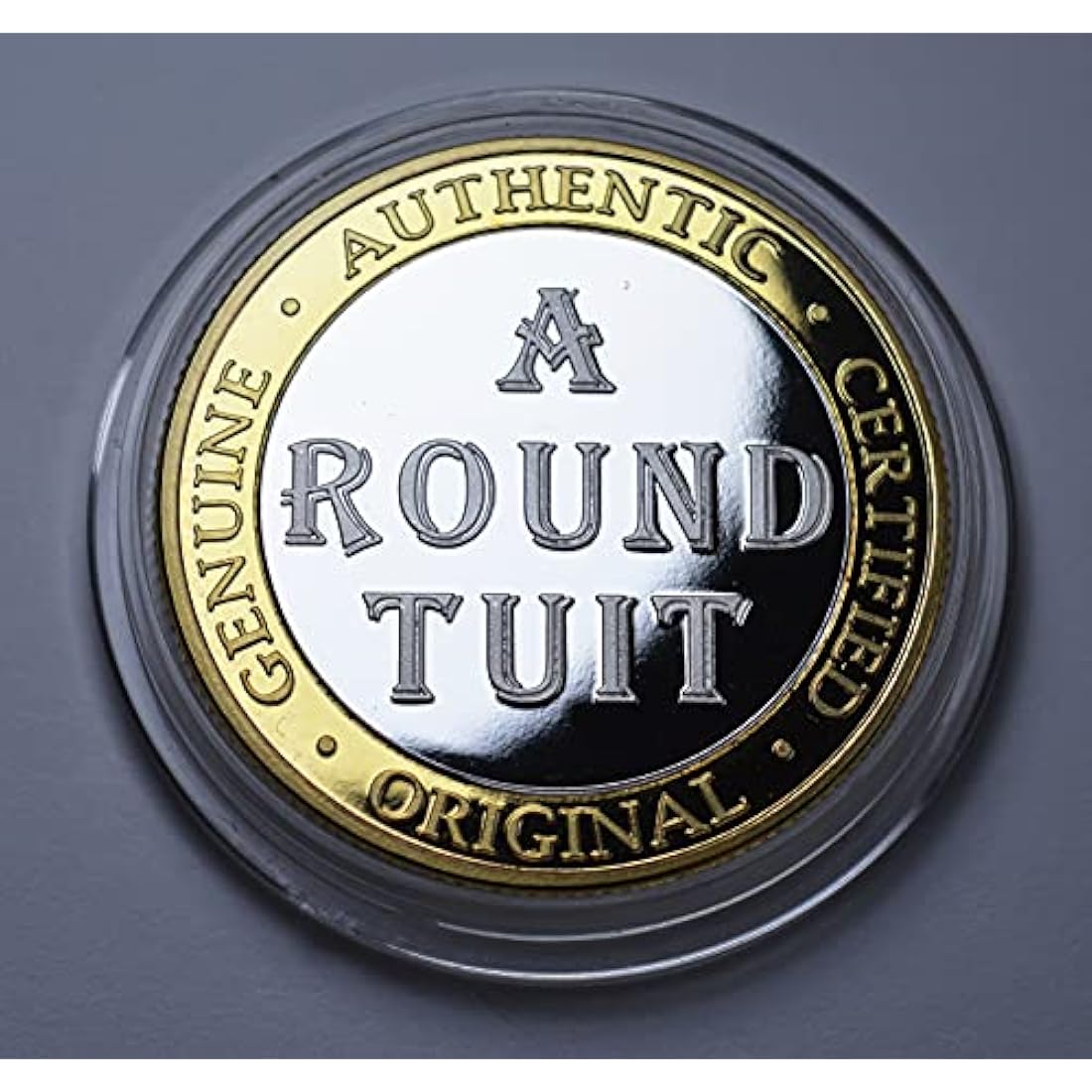 Round Tuit Collectible Coin – 24ct Gold & Silver Clad 30mm