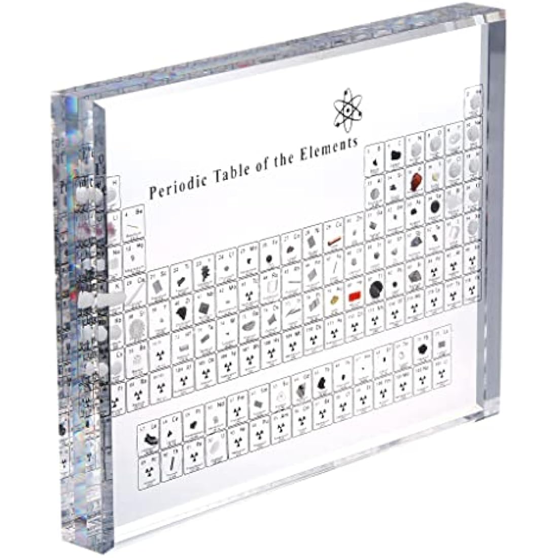 Jolof Store Acrylic Periodic Table Display with Real Chemical Elements