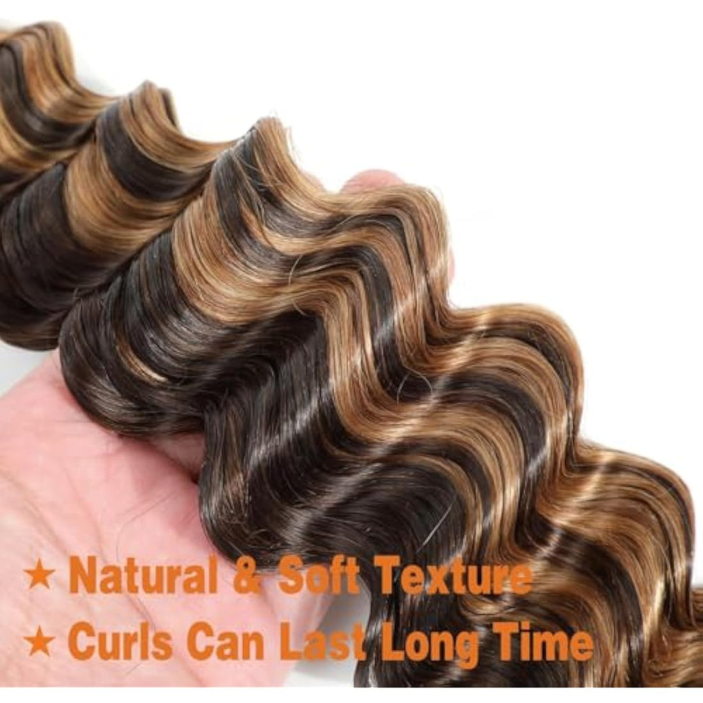 Jolof Store Deep Wave Bulk Human Hair for Braiding – 20 Inch, 100g