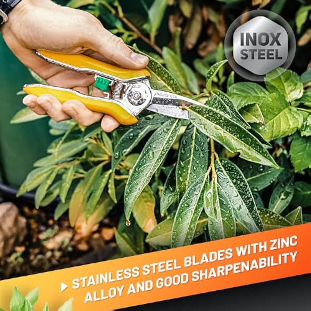 GRÜNTEK Colibri Flower Snips – 170mm Stainless Steel Bypass Pruner