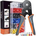 Preciva Ferrule Crimping Tool Kit | 0.08-16mm² Ratchet Wire Crimper Set