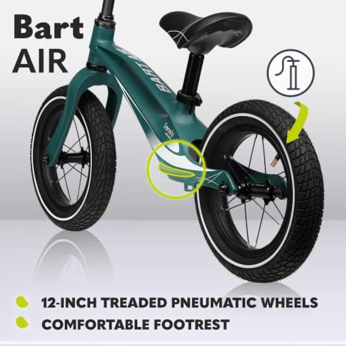Lionelo Bart Balance Bike | Lightweight Magnesium Frame with 12" Wheels