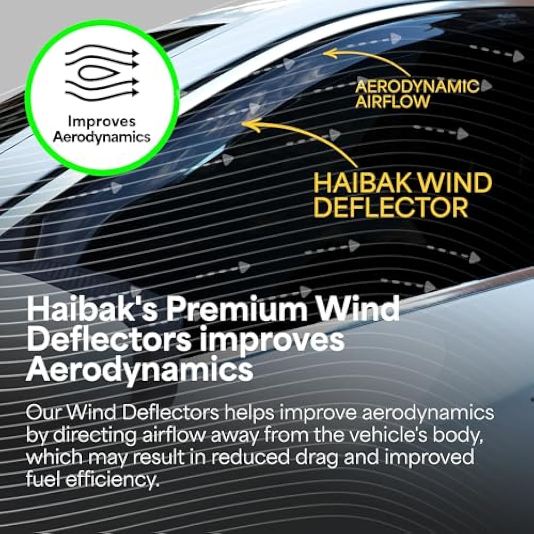 Haibak Wind Deflectors for VW Transporter T5 T6 | Dark Tinted 2pc