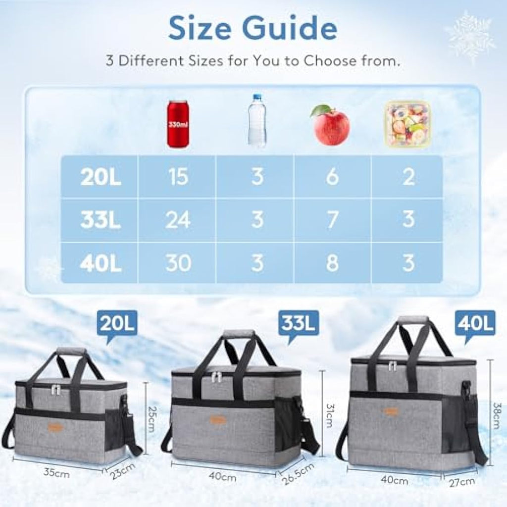 Jolof Store 30L Soft Cooler Bag – Large Insulated Picnic Lunch Box