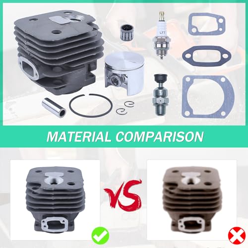 Adefol 52mm Cylinder Piston Kit for Husqvarna 268 272 272XP 61 Chainsaw