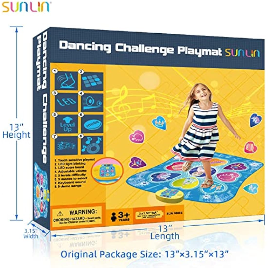 Sunlin Frozen Unicorn Dance Mat | 7 Game Modes Kids Toy for Girls Ages 3-12