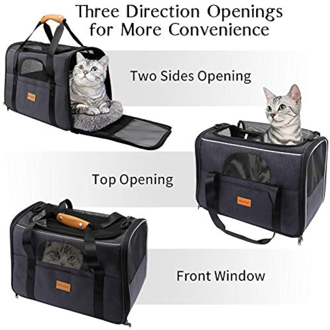 Morpilot Airline Approved Pet Carrier – Foldable Soft Sided Cat Travel Bag