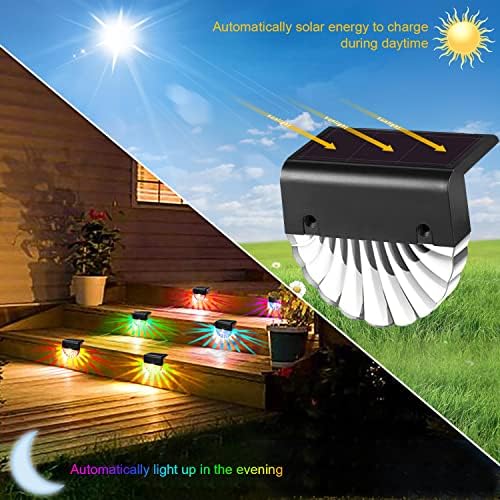 Auting Solar Garden Lights - 6 Pack Waterproof LED Fence & Patio Lighting