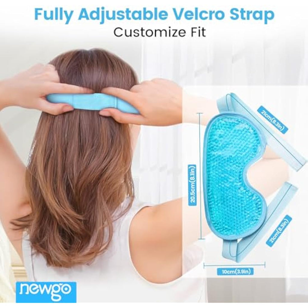 NEWGO Cooling Gel Eye Mask – Reusable Hot Cold Therapy for Puffy Eyes
