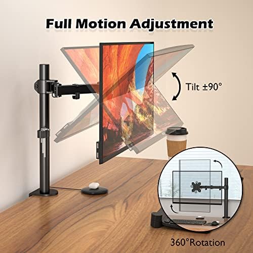 BONTEC Single Monitor Arm Desk Mount | 13-32 inch VESA Stand