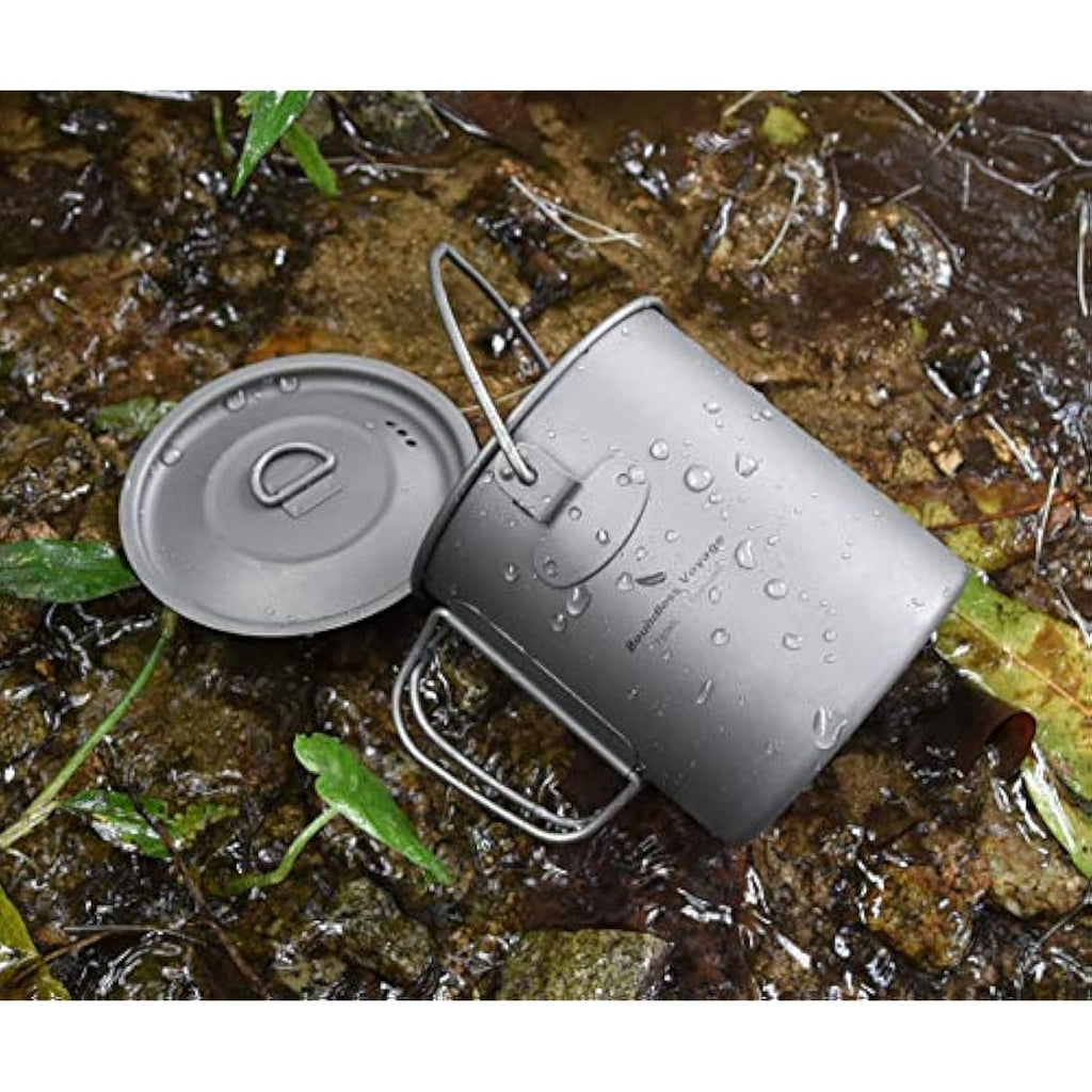 Boundless Voyage 750ml Titanium Pot | Ultralight Camping Mug Set