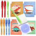 BONNYCO Invisible Ink Pen and Notebook Set - 8 Pack Dinosaur Party Favors