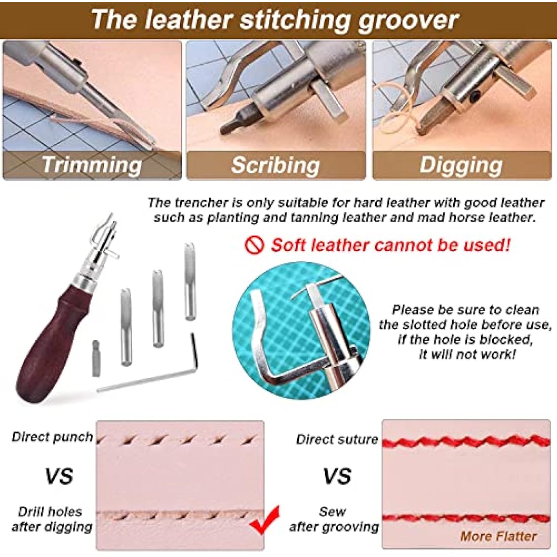 Leather Craft Tools Kit – DIY Sewing & Stitching Set