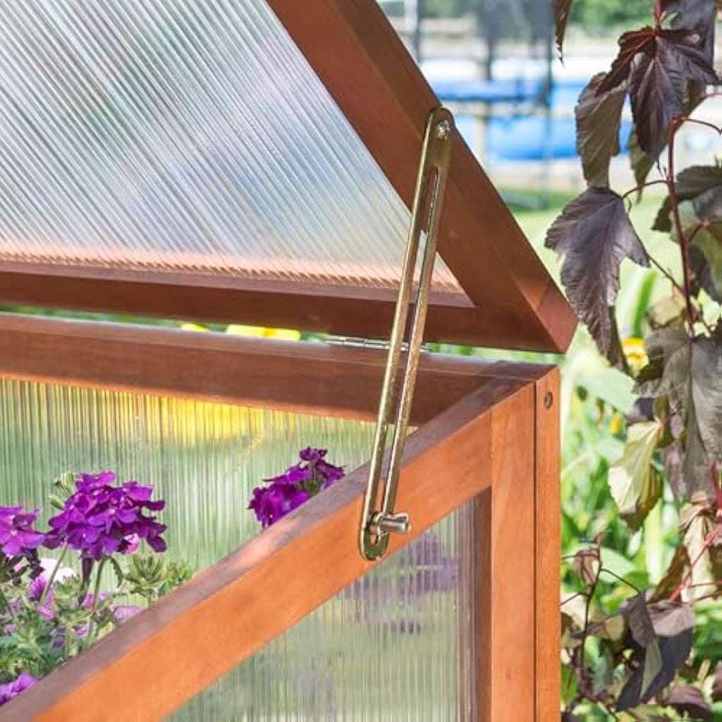 Rowlinson Hardwood Coldframe | Twin Walled Polycarbonate Garden Greenhouse