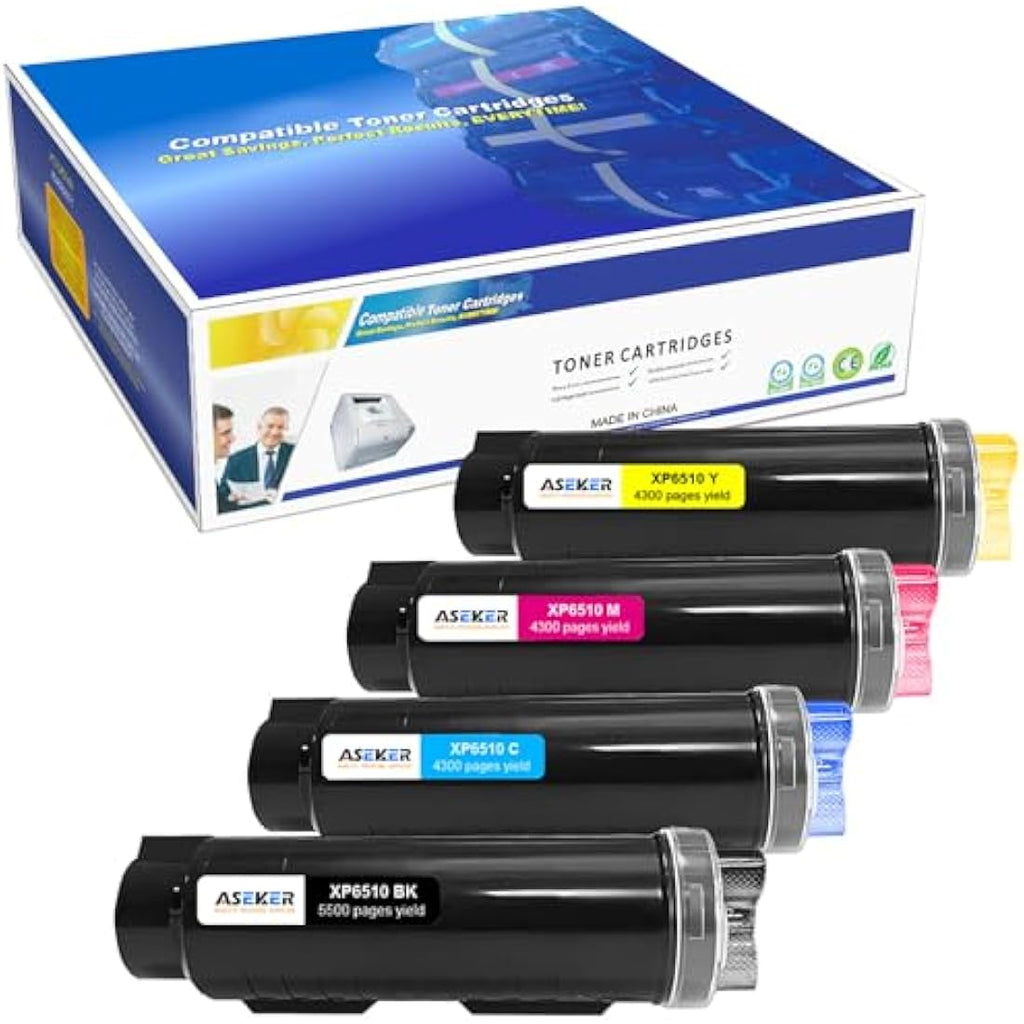 Compatible Xerox 6510 6515 Toner Cartridge 4-Pack (BK/C/M/Y)