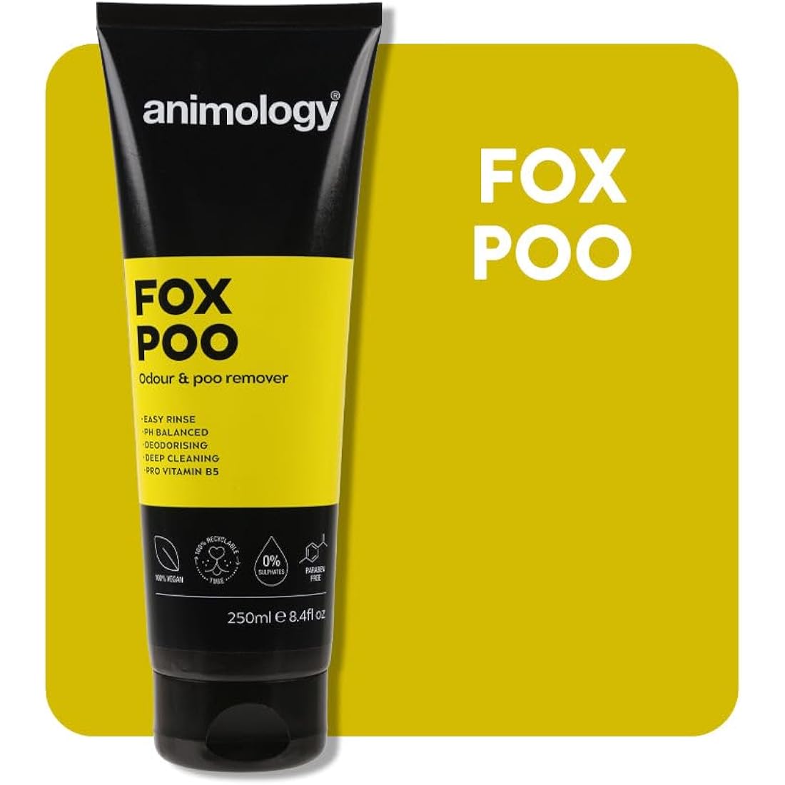 Animology Fox Poo Dog Shampoo – Deodorising Vegan Deep Cleaner 250ml