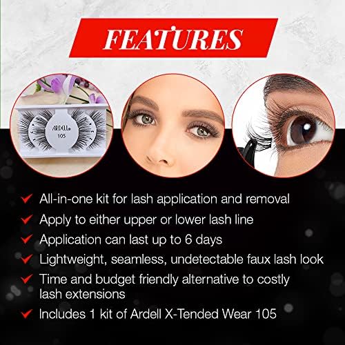 Ardell X-Tended Wear 105 Black Lash Clusters – Natural Vegan Eyelashes