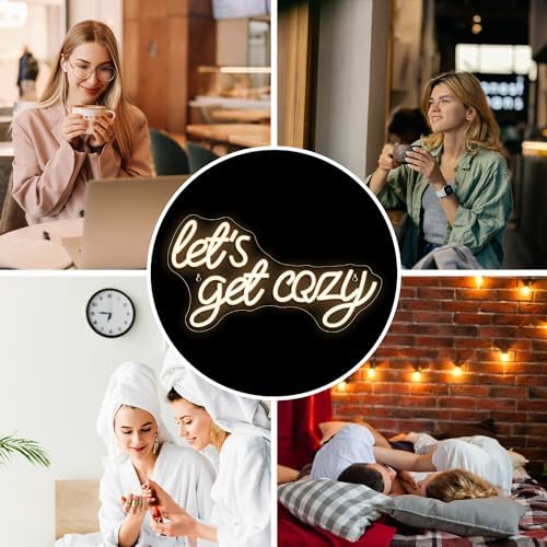 Horseneon Let's Get Cozy Neon Sign - Dimmable Warm White LED Wall Art