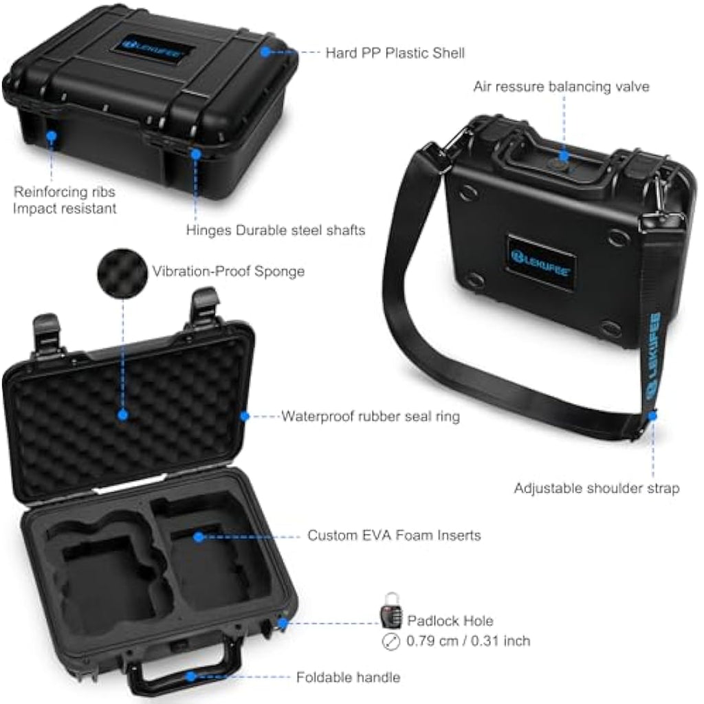 Lekufee Waterproof Hard Case for DJI Neo Drone Fly More Combo | IP67