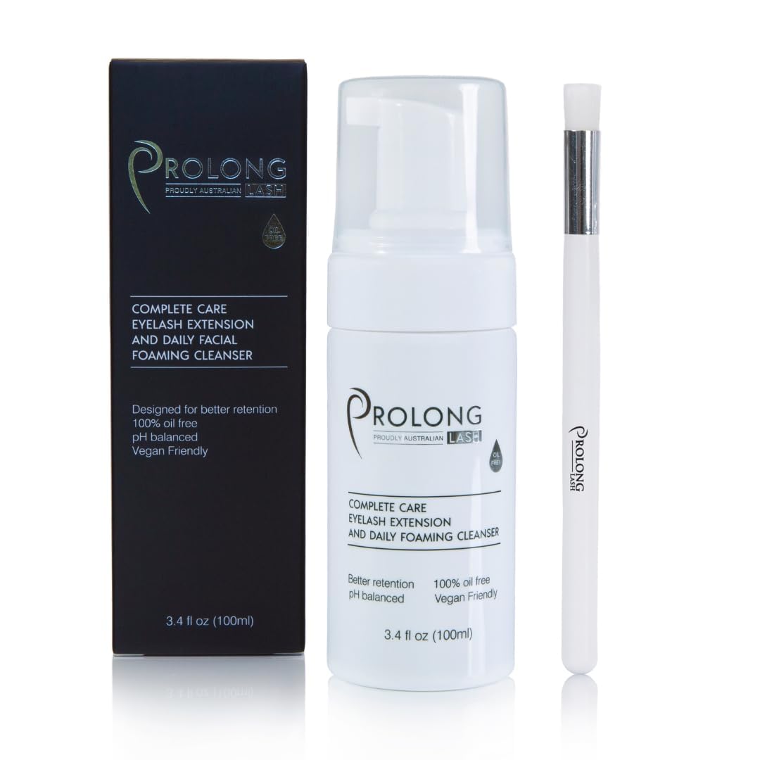 Eyelash Extension Shampoo & Brush | 100ml Foaming Cleanser