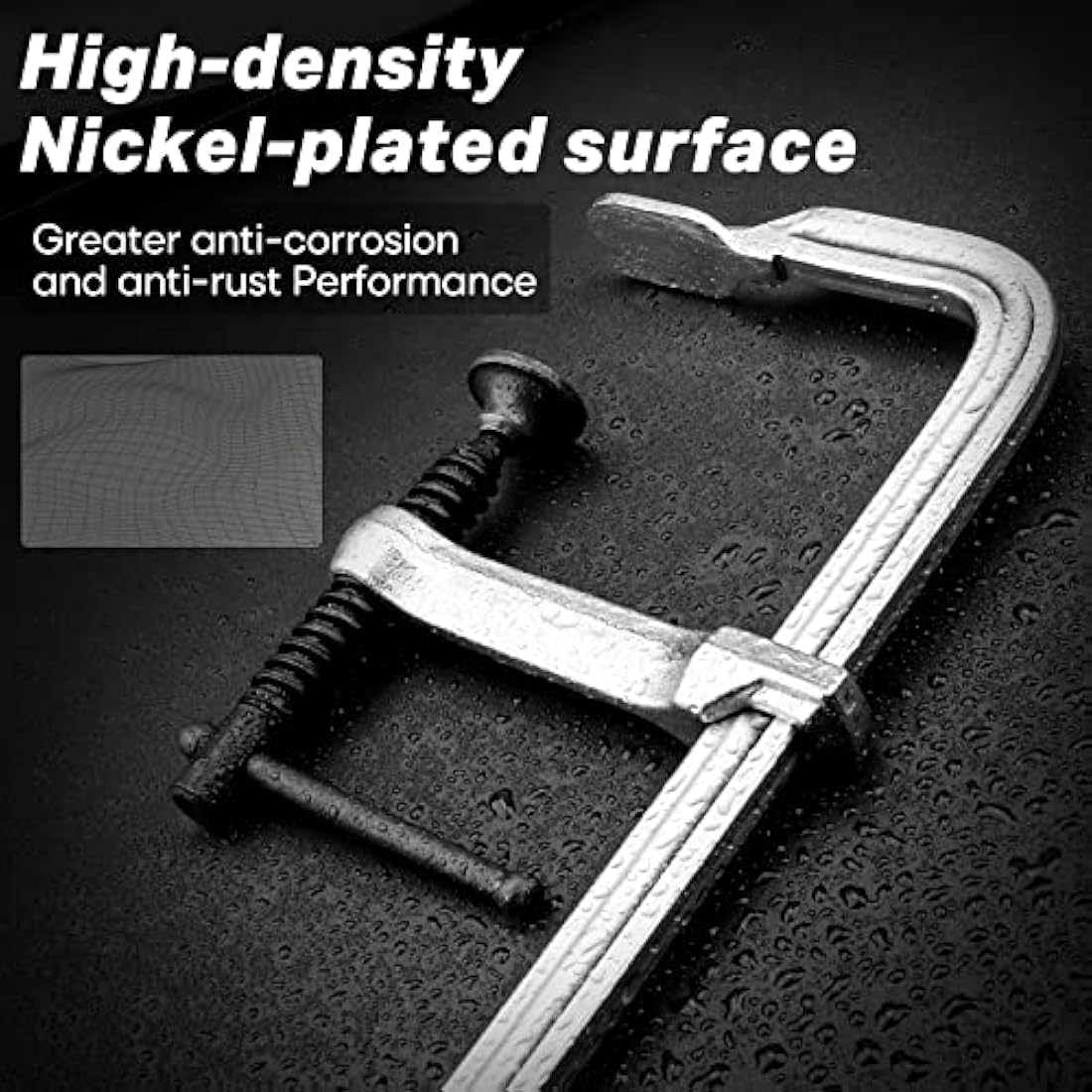 SHALL 12-Inch Steel Bar Clamps, 4-Pack F-Clamps for Woodworking | 450 lbs