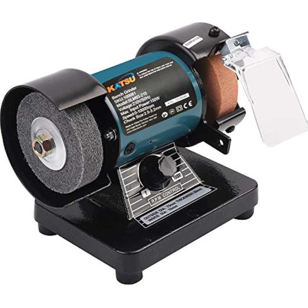 KATSU Mini Bench Grinder – 150W Electric Polisher with Flexible Shaft