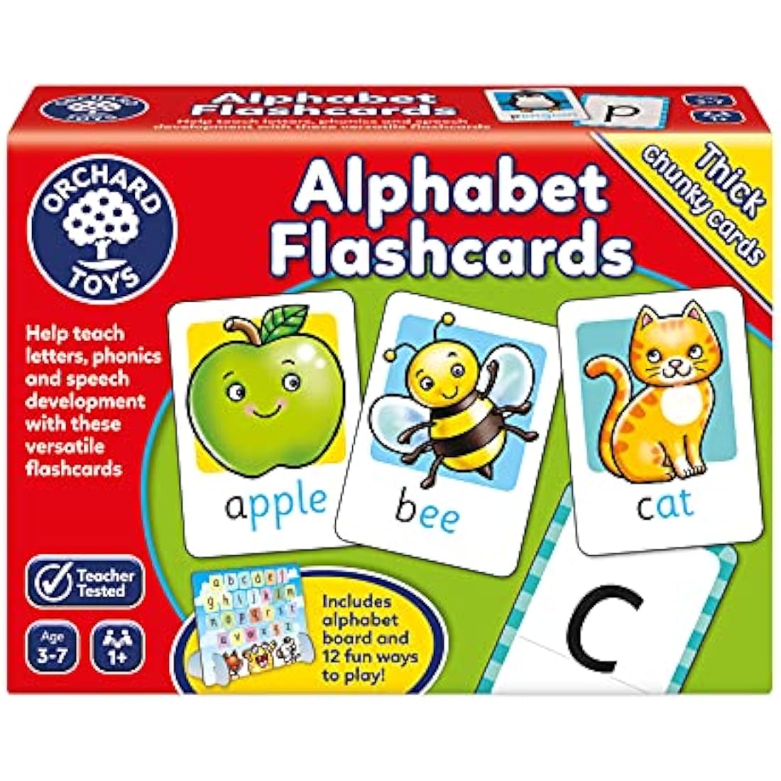 Orchard Toys Alphabet Flashcards | Double-Sided Phonics Cards for Kids