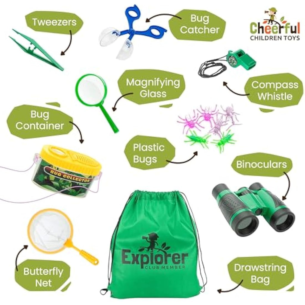 Jolof Store Kids Explorer Kit – 21pc Bug Hunting Costume for Ages 3-7