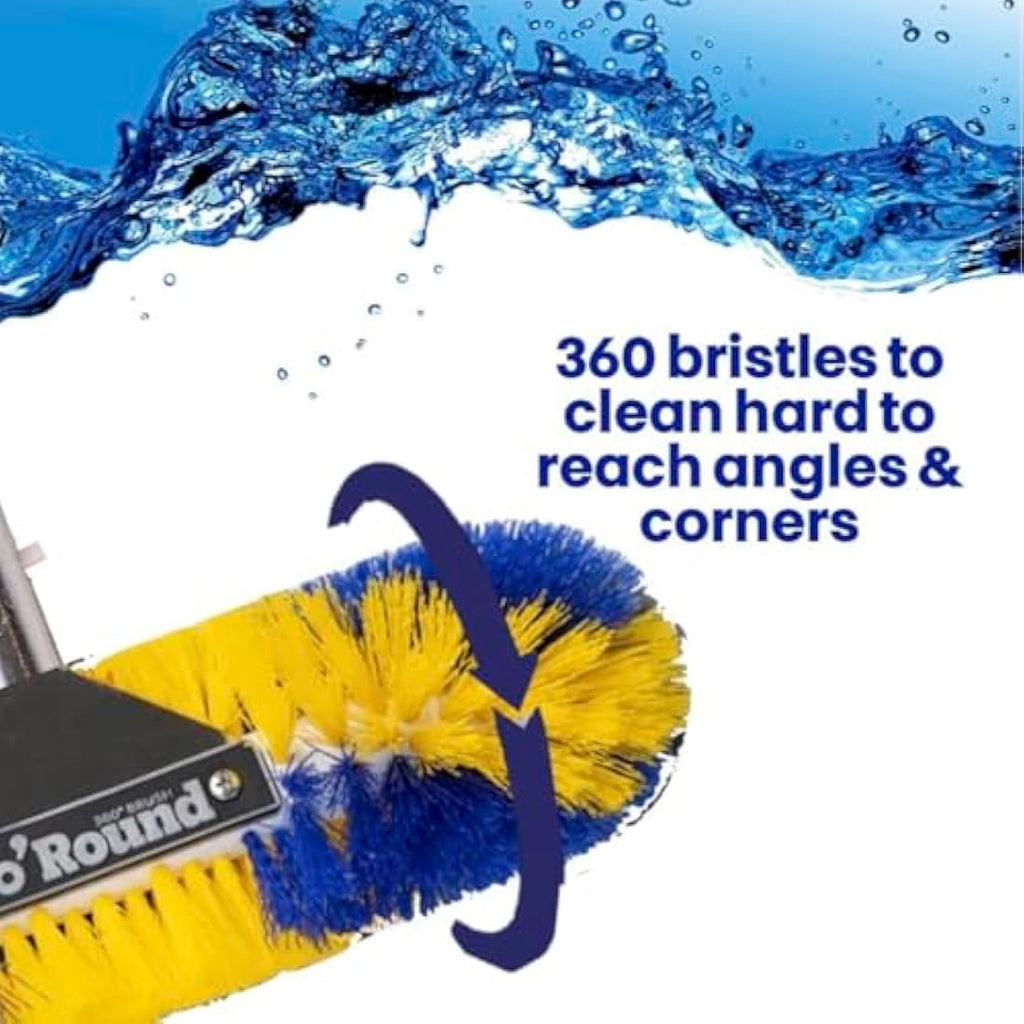 Jolof Store GoRound 360 Pro Pool Brush – 12 Inch Corner Cleaning Tool