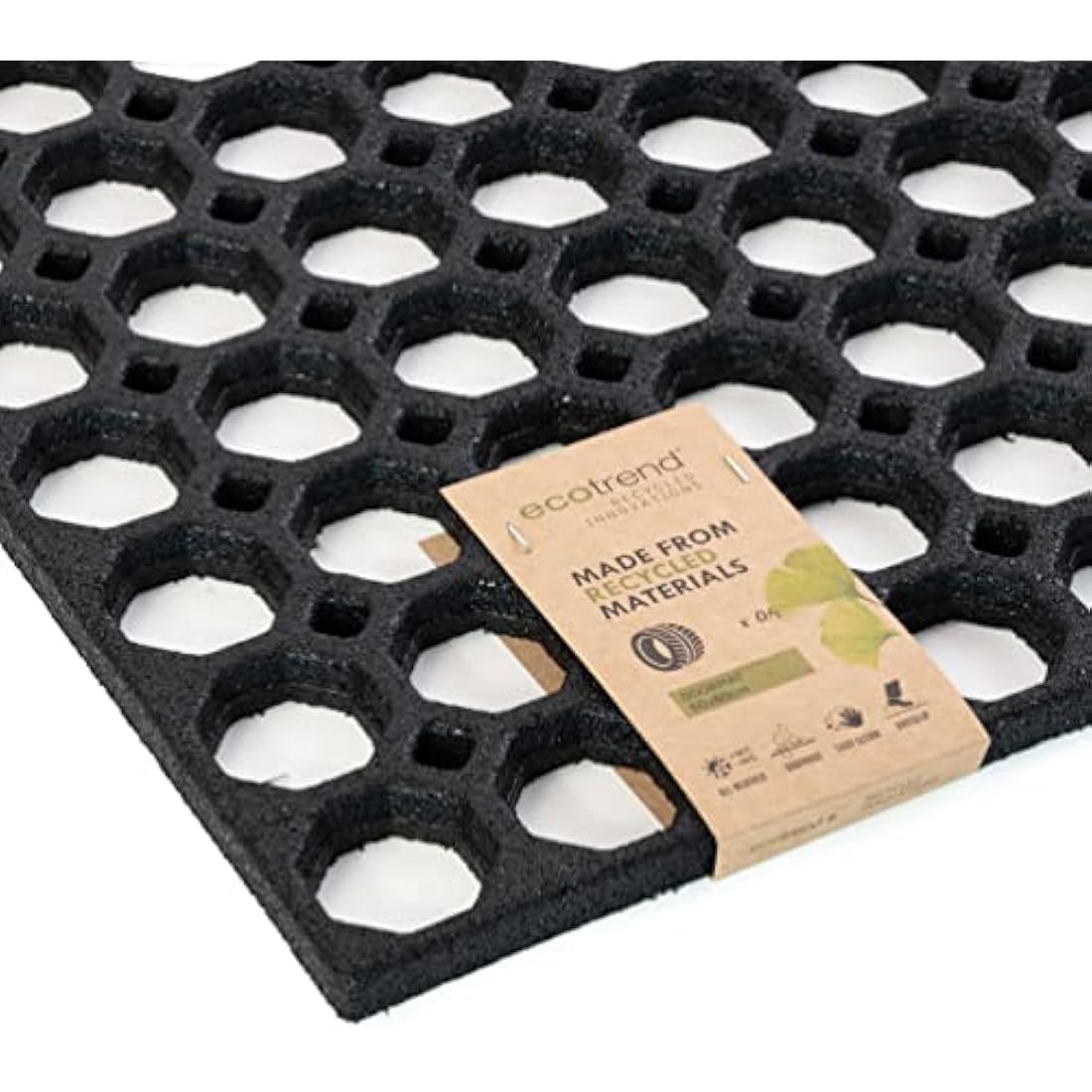 Honeycomb Rubber Doormat – Heavy Duty Outdoor Boot Scraper