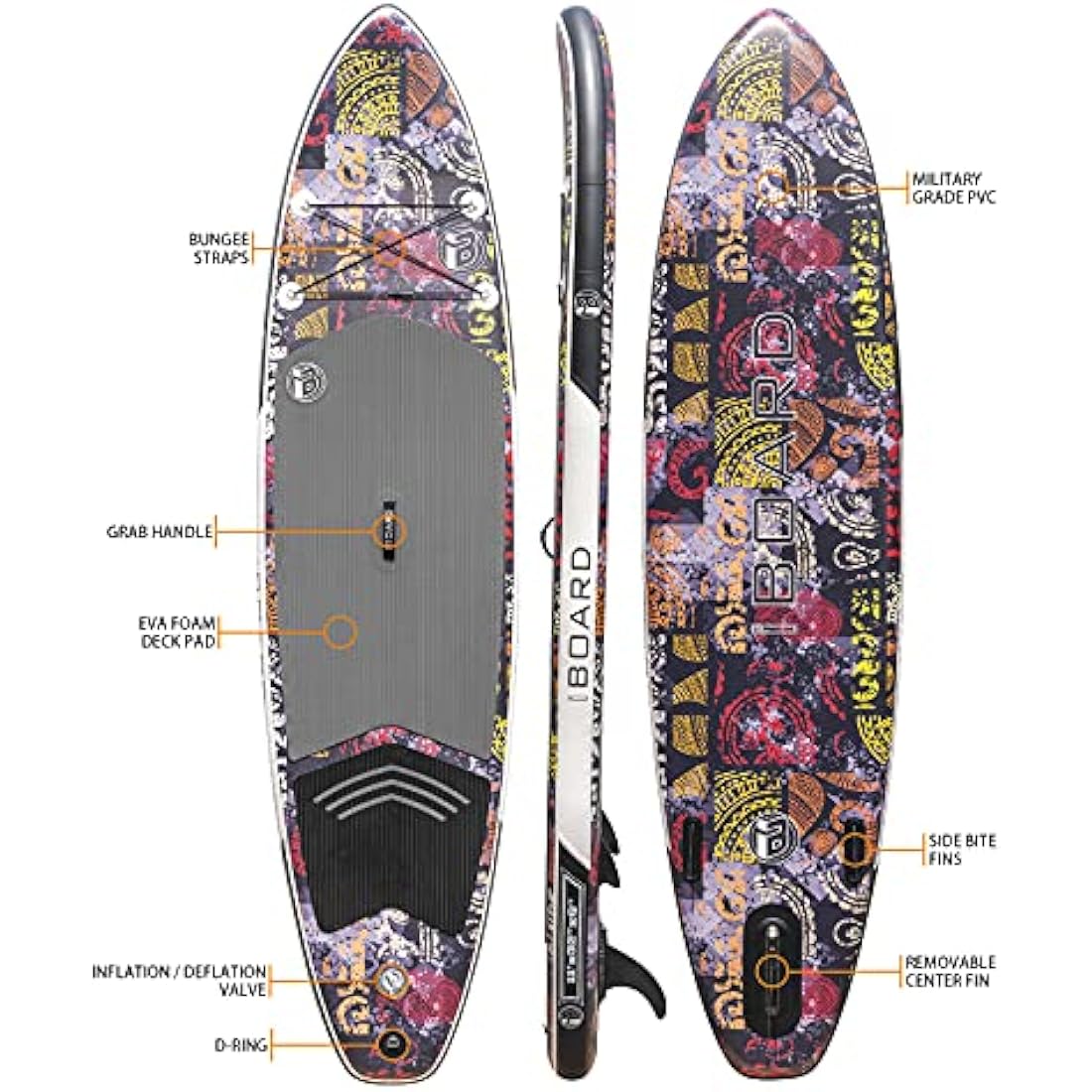 iBOARD Inflatable Stand Up Paddle Board – 11' x 32" x 6" SUP with Accessories