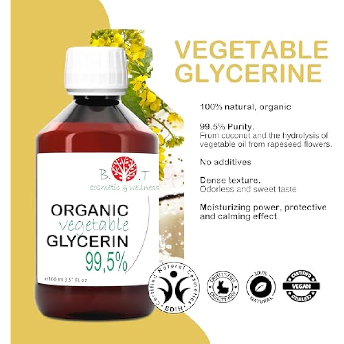 Jolof Store Organic Vegetable Glycerine - 100% Pure Liquid Glycerol 5kg