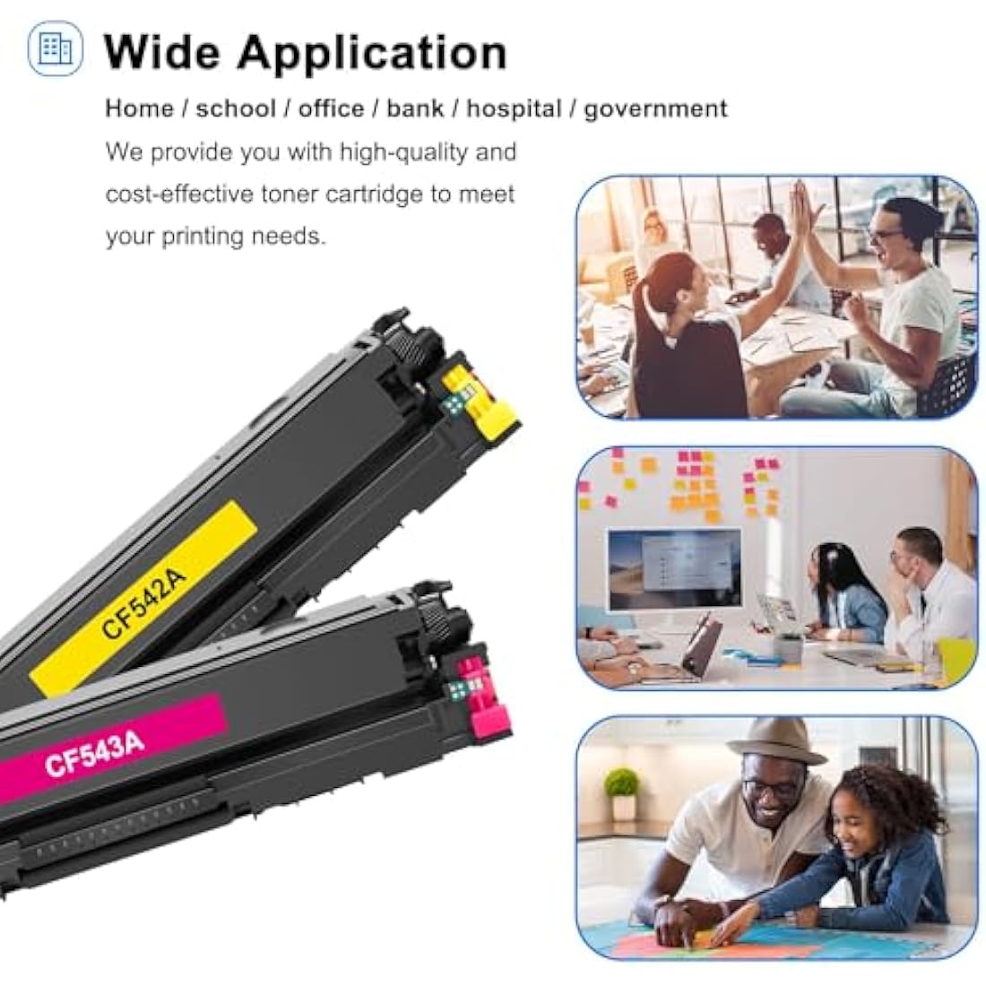 Toner Bank 203A CF540A Compatible Toner for HP LaserJet Pro M281fdw | 4-Pack