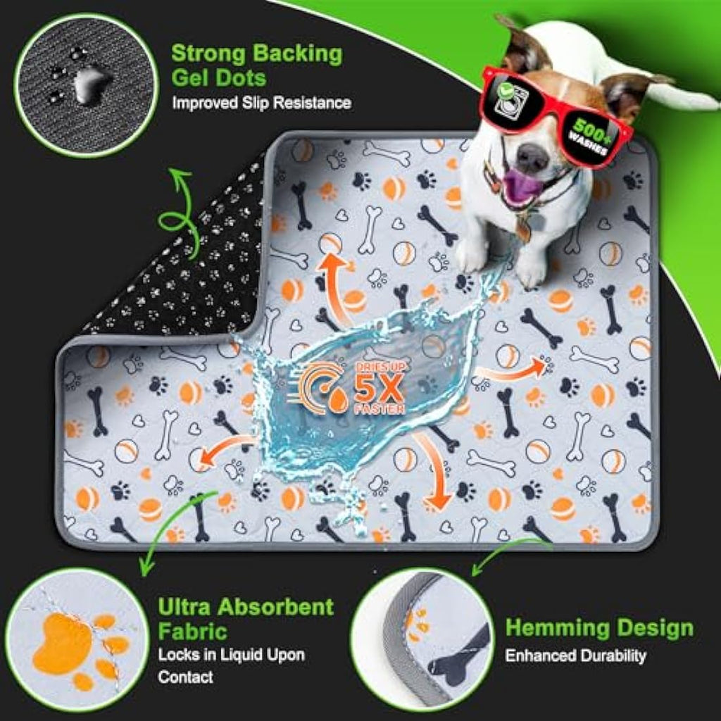 Hompet Dog Toilet – 74x52cm Indoor Potty with 2 Artificial Grass Mats