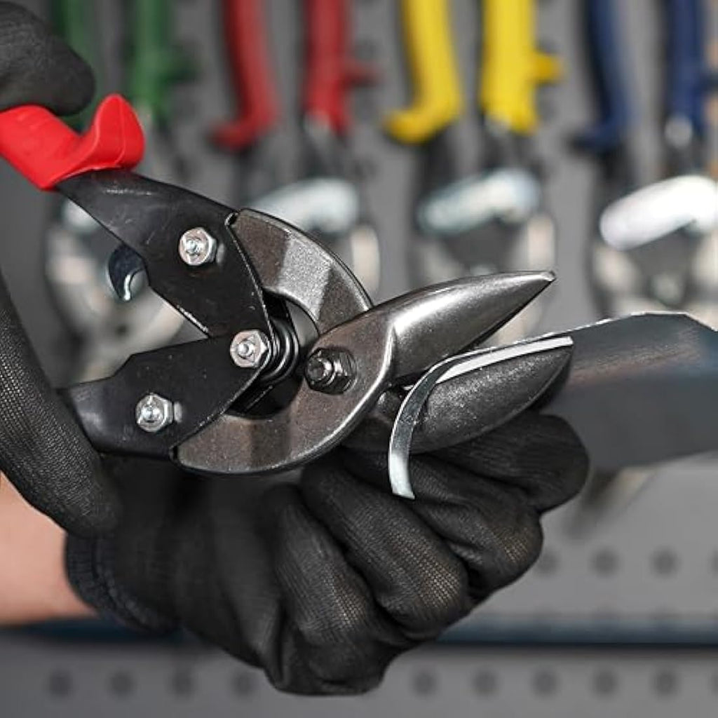 MIDWEST Right Cut Offset Aviation Snips – Forged Steel Tin Shears