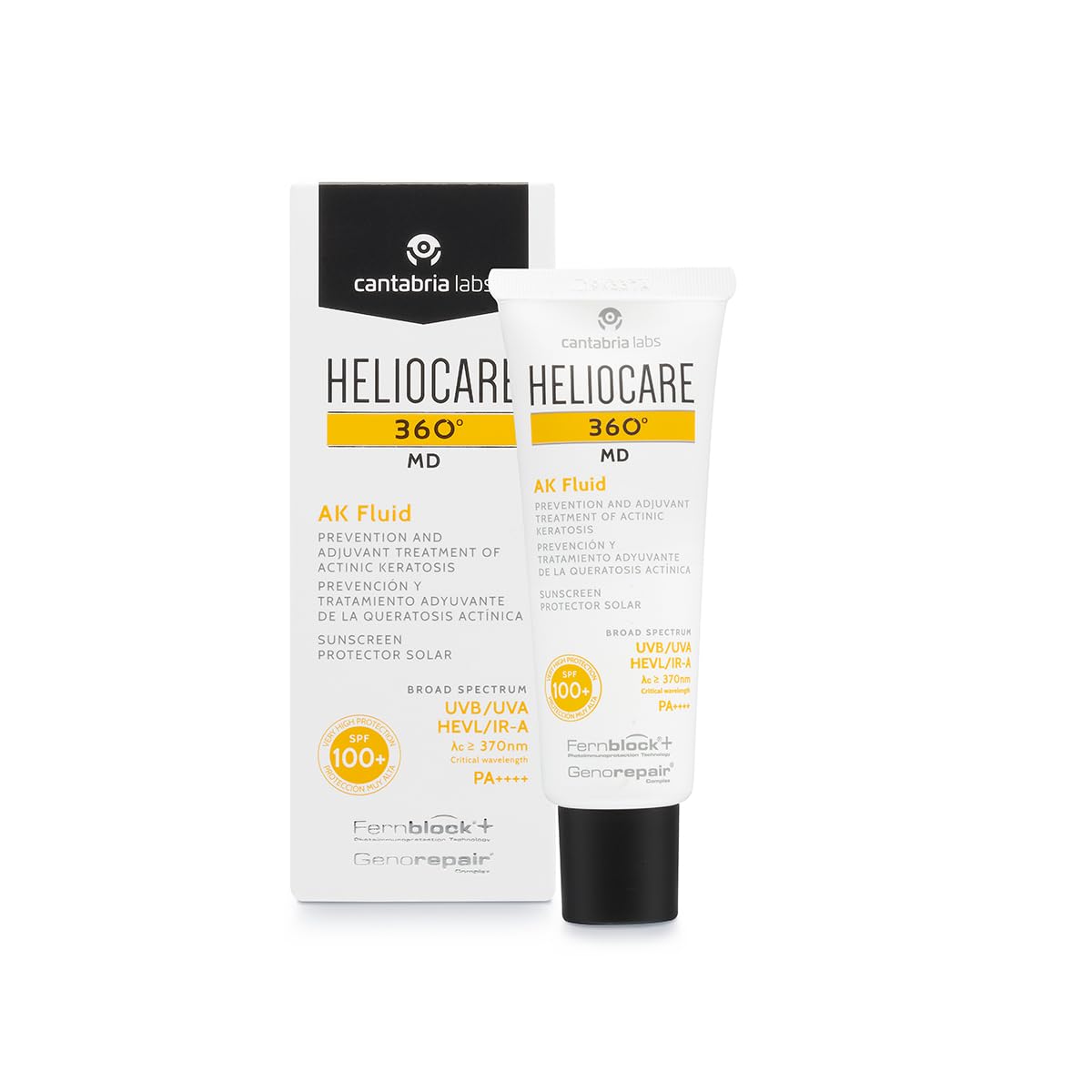 Heliocare 360 AK Fluid SPF 100 Sunscreen for Sensitive Skin - 50ml