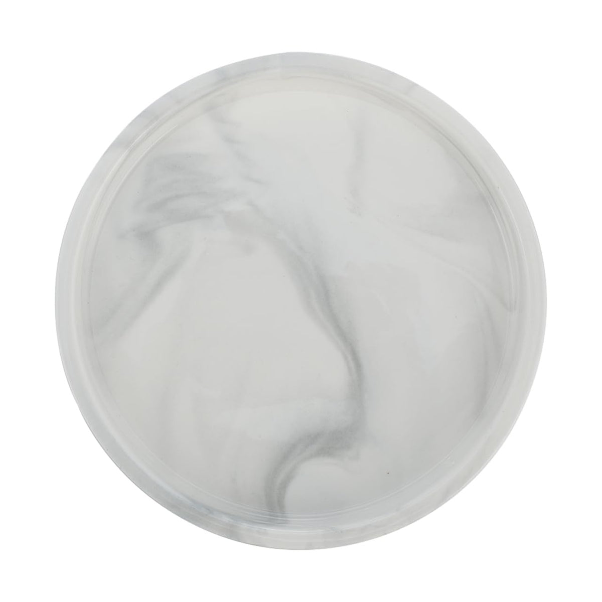 Cabilock Vanity Tray Marble Design Ceramic Storage Plate 7 Inches Elegant Home Adornment Skid-resistant Marble Tray - image 1