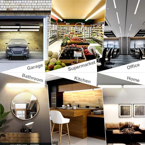 Berixdeep 2ft LED Batten Light | 18W 6500K Waterproof Linkable Shop Light