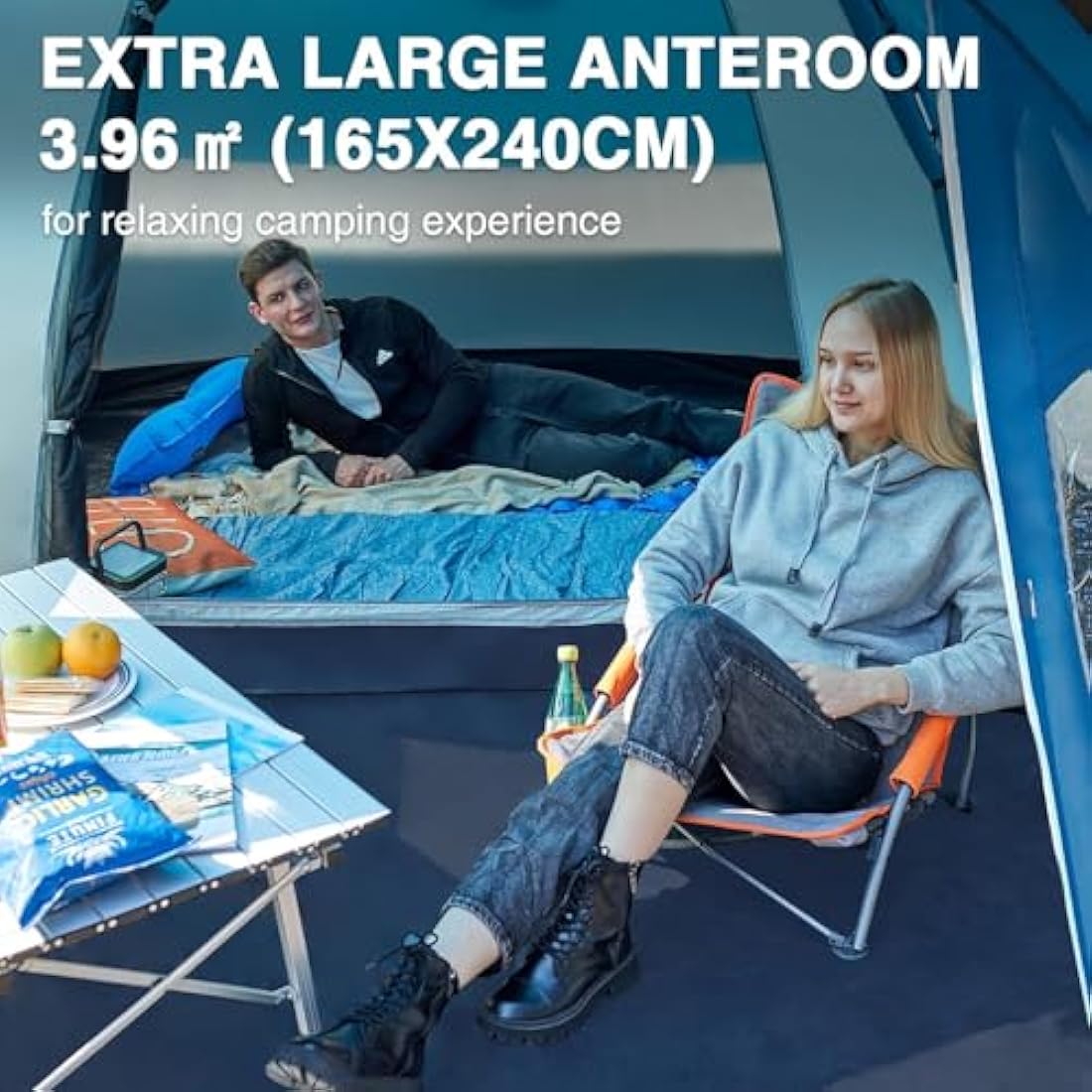 Portal 4-Person Family Camping Tent | 3000mm Waterproof with Porch