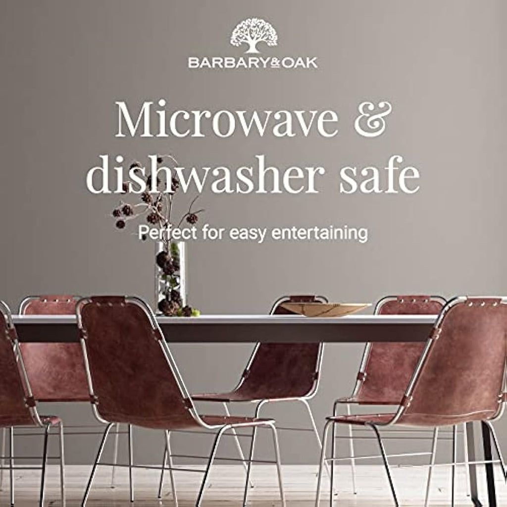 Barbary & Oak Luna 16 Piece Stoneware Dinnerware Set | Matte Black