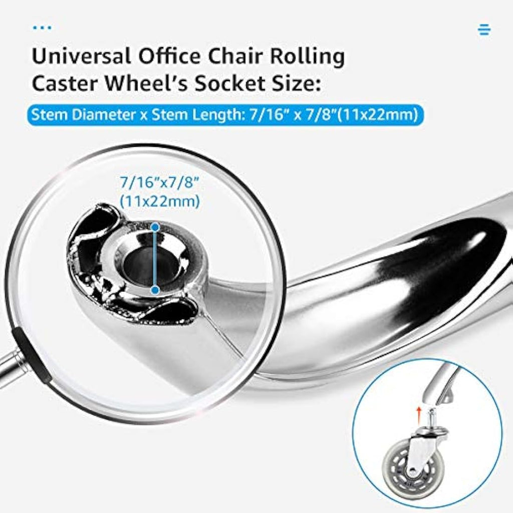 28" Heavy Duty Office Chair Base – Polished Steel Replacement